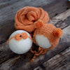 Newborn Must-have Combo | Wrap + Cap + Headband| 215 CM Long - Orange