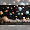 View Of Chandrayaan - Printed Backdrop - Fabric - 5 by 7 feet