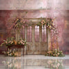 Vintage Blossom Doorway - Printed Backdrop - Fabric - 5 by 7 feet