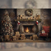 Vintage Christmas Furnce - Baby Printed Backdrops