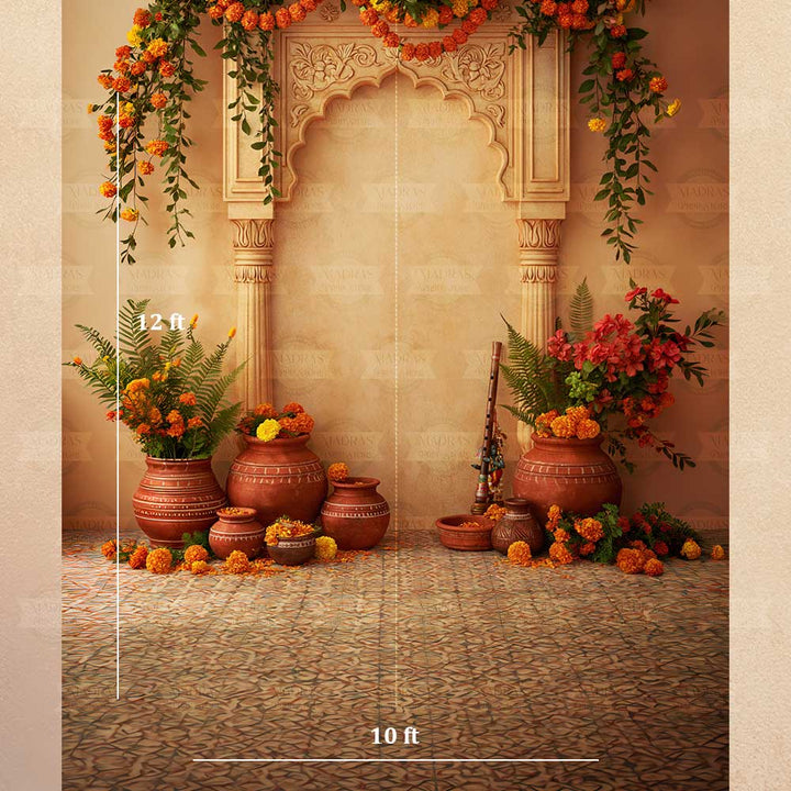 Vrindavan Courtyard : Maternity Backdrops