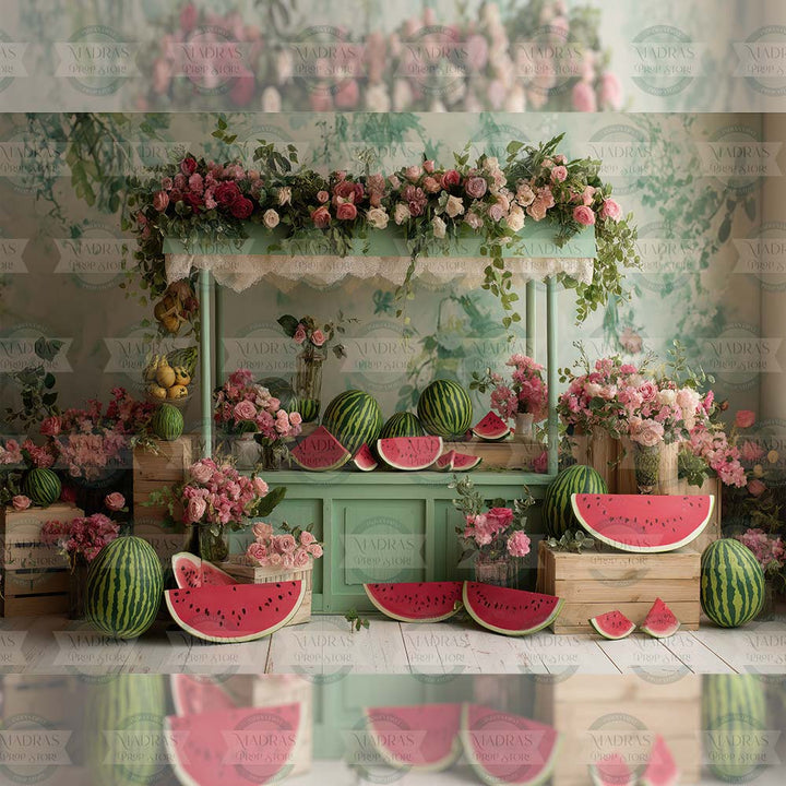 Watermelon Carnival - Printed Backdrop - Fabric - 5 by 7 feet – Madras ...
