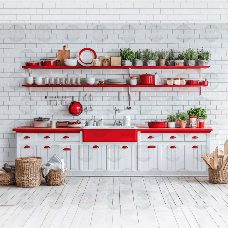 White Kitchen - Baby Printed Backdrops – Madras Prop Store