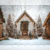 Winterwood Cottage - Printed Backdrop - Fabric - 5 by 7 feet