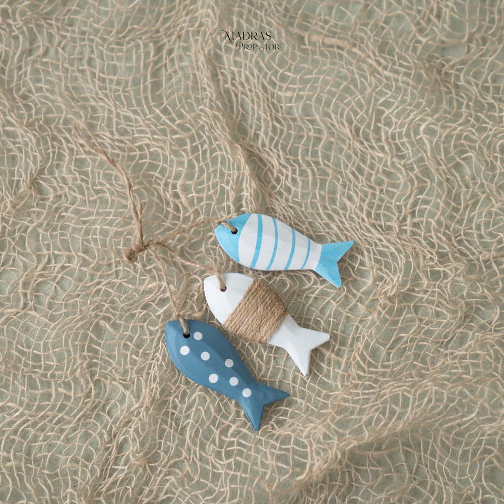 Wooden Fish Set of 3 : Baby Props