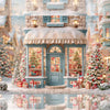 Xmas Gift Shop - Printed Backdrop - Fabric - 5 by 7 feet