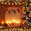 Xmas Bokeh - Printed Backdrop - Fabric - 5 by 7 feet