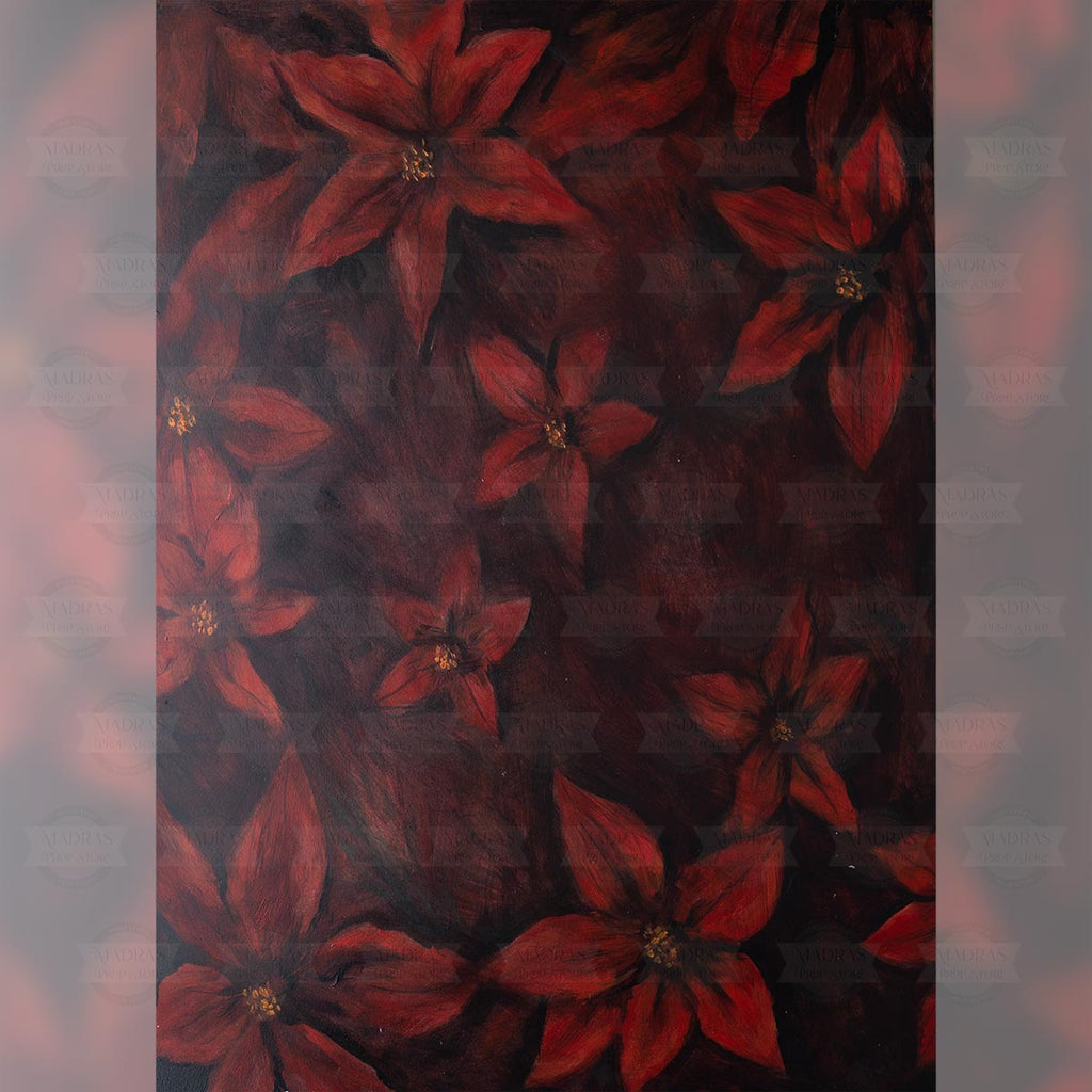 Bold Flowers - Printed Backdrop - Fabric - 5 by 7 feet