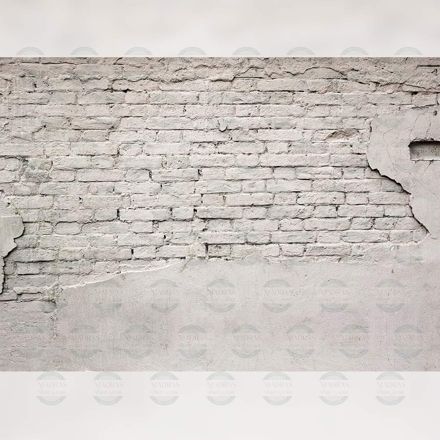 Cracked Brick Wall - Printed Backdrop - Fabric - 5 by 7 feet