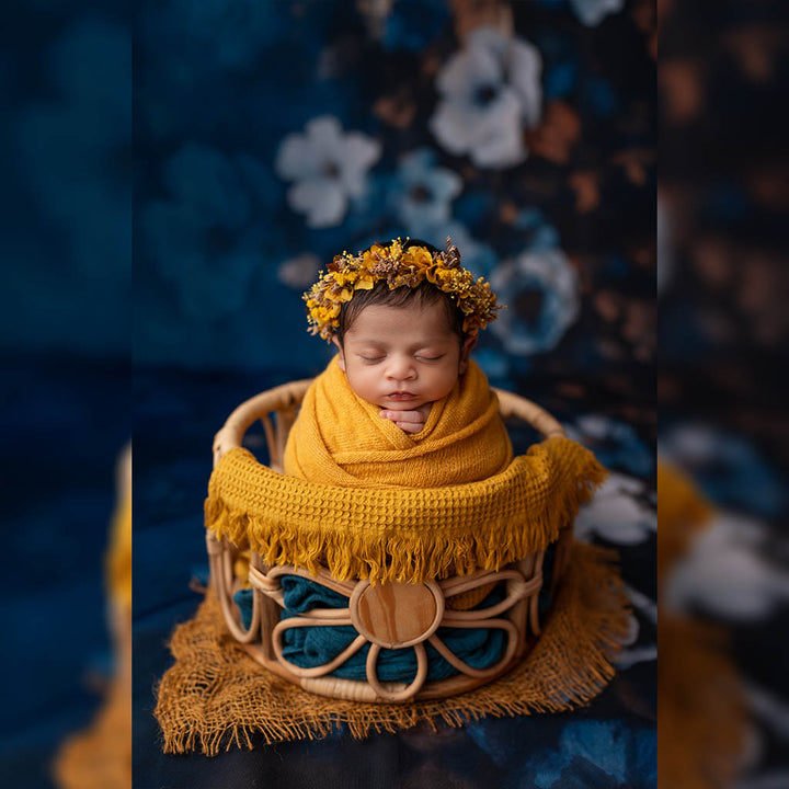 Sapphire Floral : Baby Backdrop