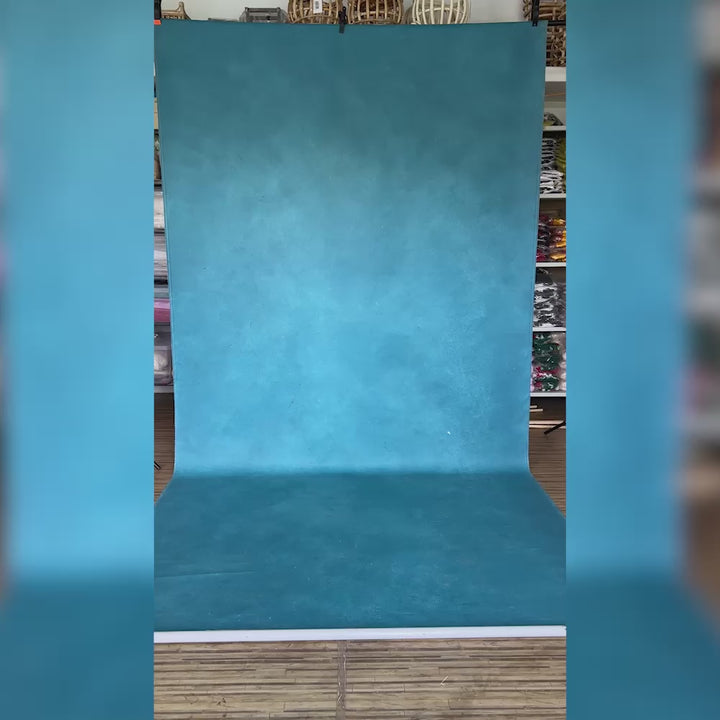 Teal - Painted Backdrop - 6 by 12 feet | D560