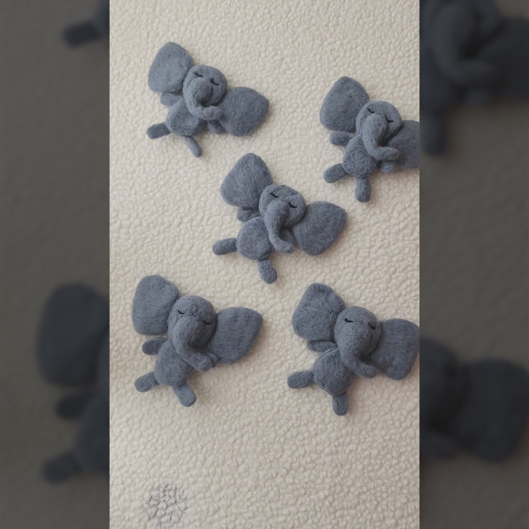 Elephant Felted Toy | Height 12 cm