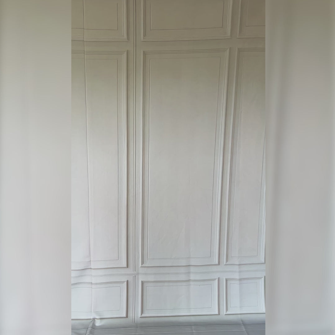 Rustic Wall In White - Printed Backdrop - Fabric - 8 by 12 feet | D843