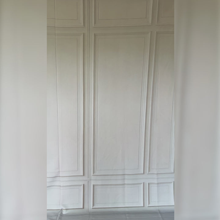 Rustic Wall In White - Printed Backdrop - Fabric - 8 by 12 feet | D843