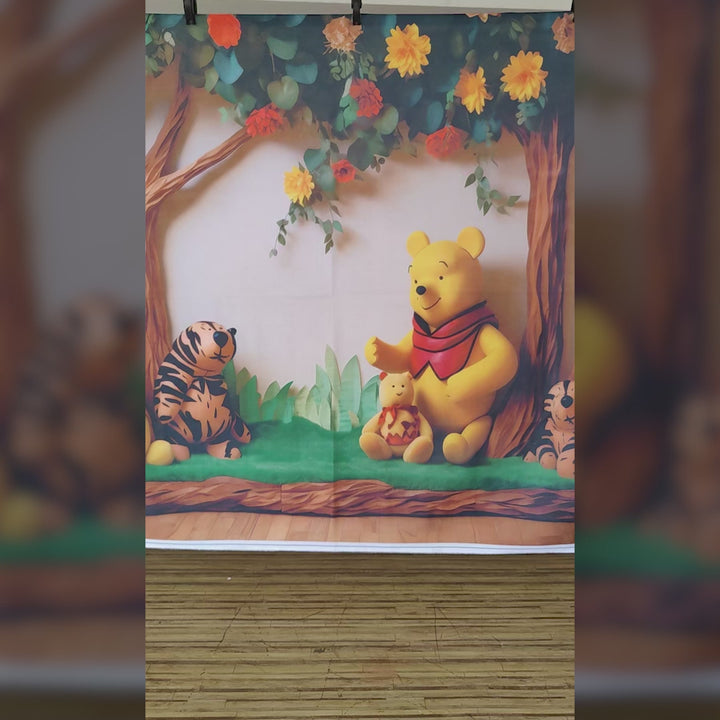 Pooh and Friends - Printed Backdrop - Fabric - 5 by 7 feet | D101