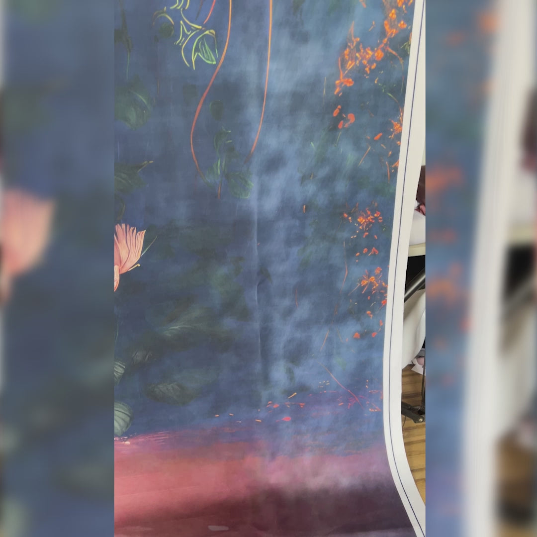 Flowers Of Paradise - Printed Backdrop - Fabric - 8 by 12 feet | D847