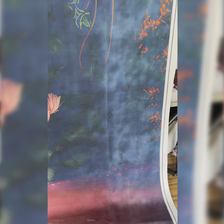 Flowers Of Paradise - Printed Backdrop - Fabric - 8 by 12 feet | D847