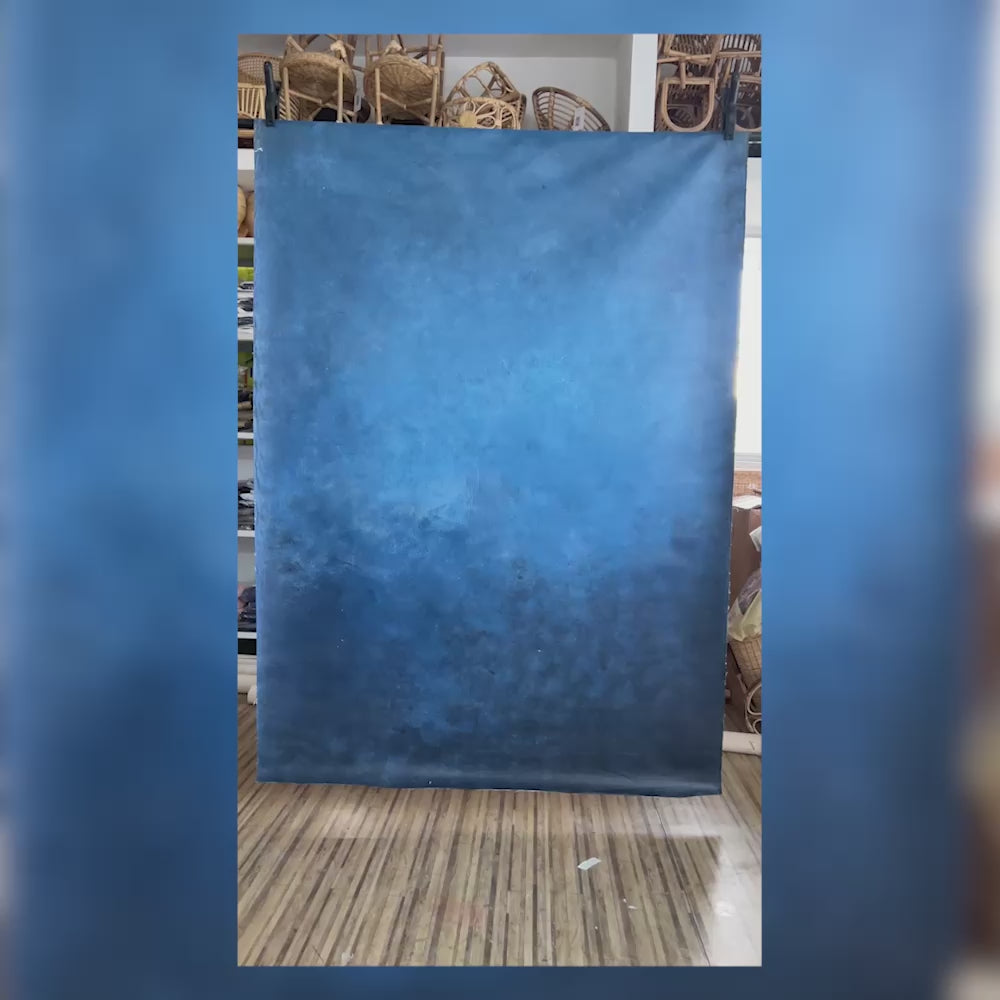 Blue Canvas - Painted Backdrop - 6 by 4 feet | D572