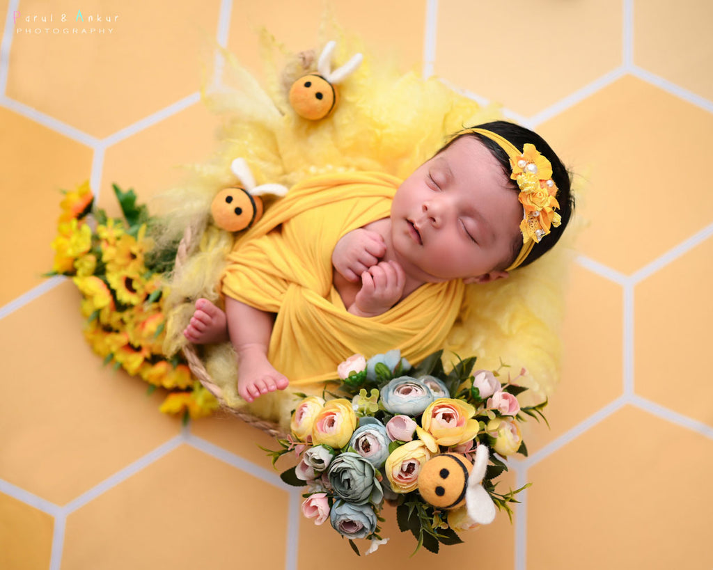 Honey Comb - Baby Printed Backdrops
