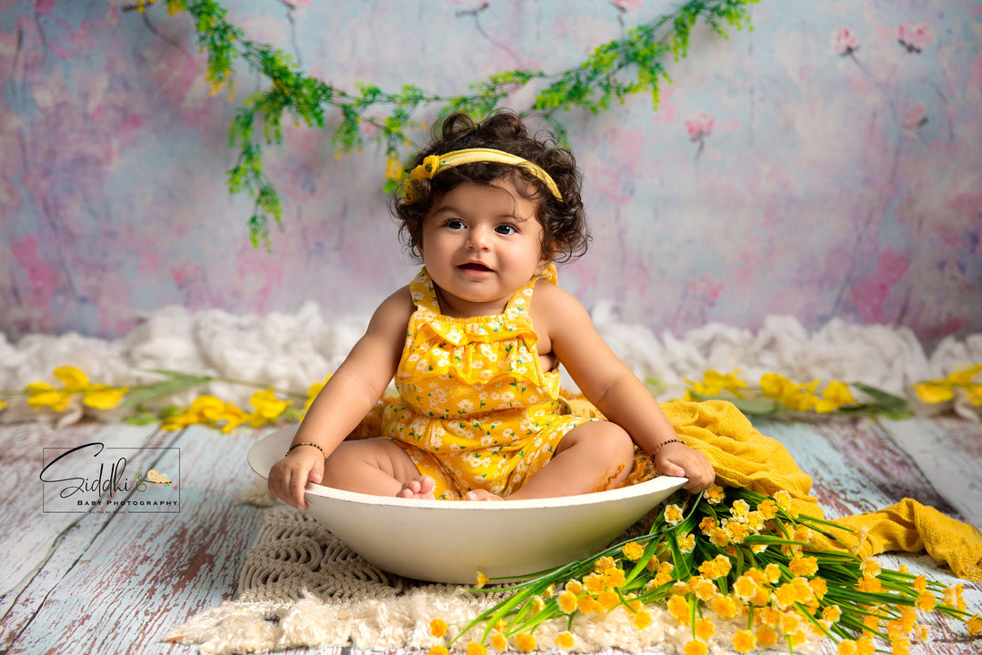 Rustic Wooden Bowl : Baby Props