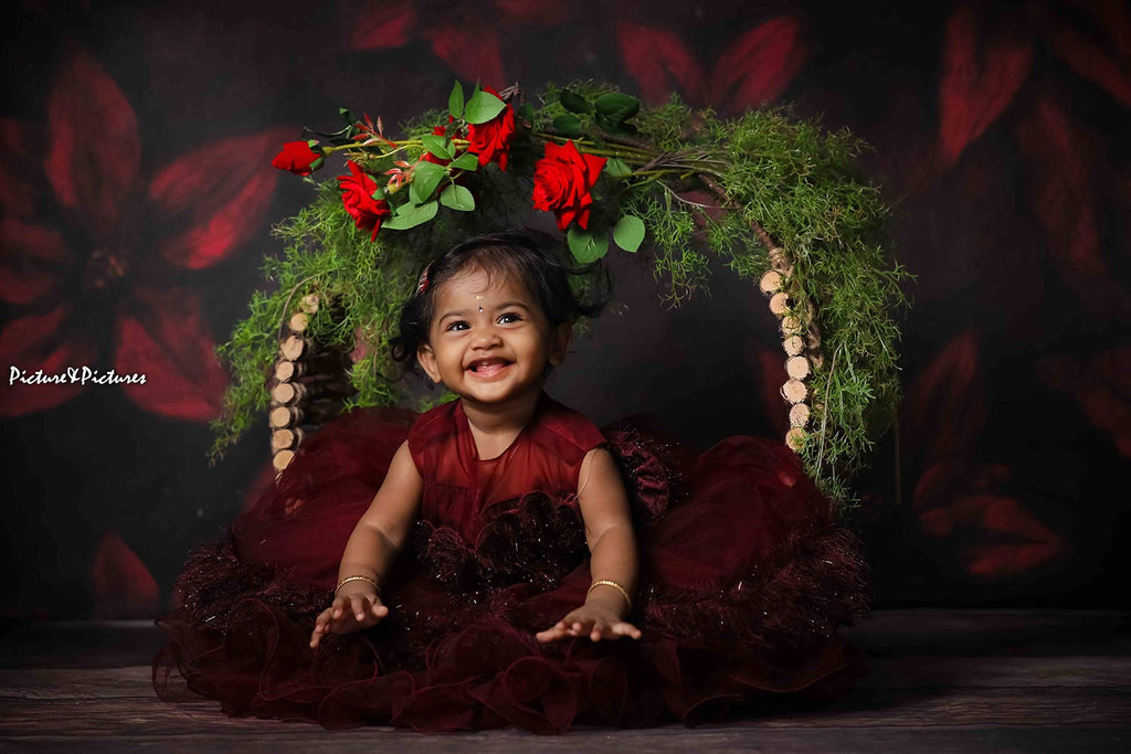 Bold Flowers - Baby Printed Backdrops