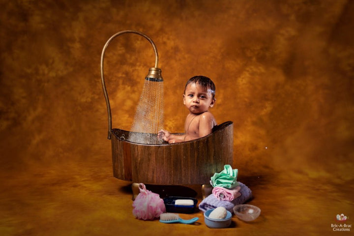 Wooden Shower Tub - Baby Props