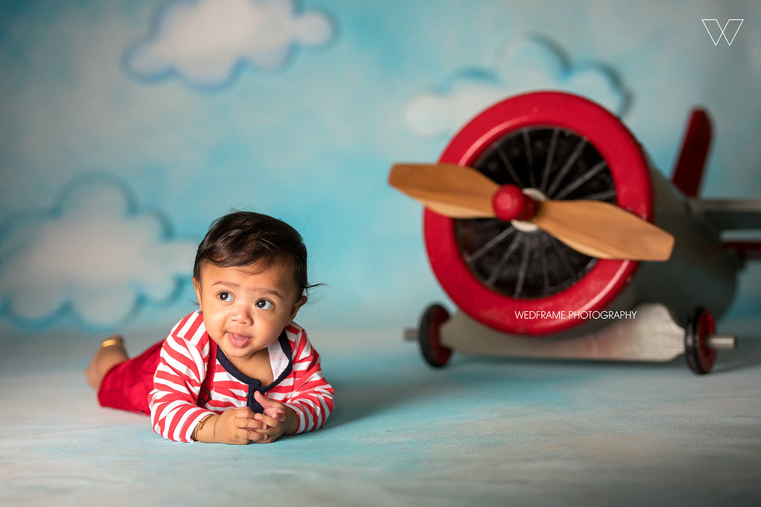 Sky Blue Canvas - Painted Fashion Backdrops