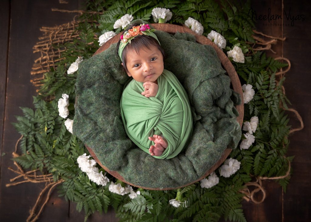 Rustic Wooden Bowl - Baby Props