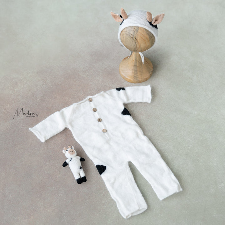 Cow Romper 3pc Set : Baby Props