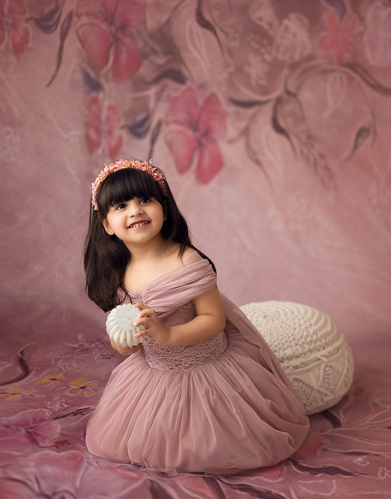 Princess Floral - Baby Printed Backdrops