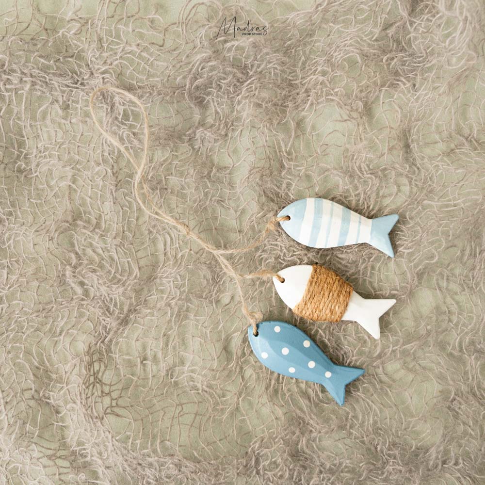 Wooden Fish Set of 3 : Baby Props