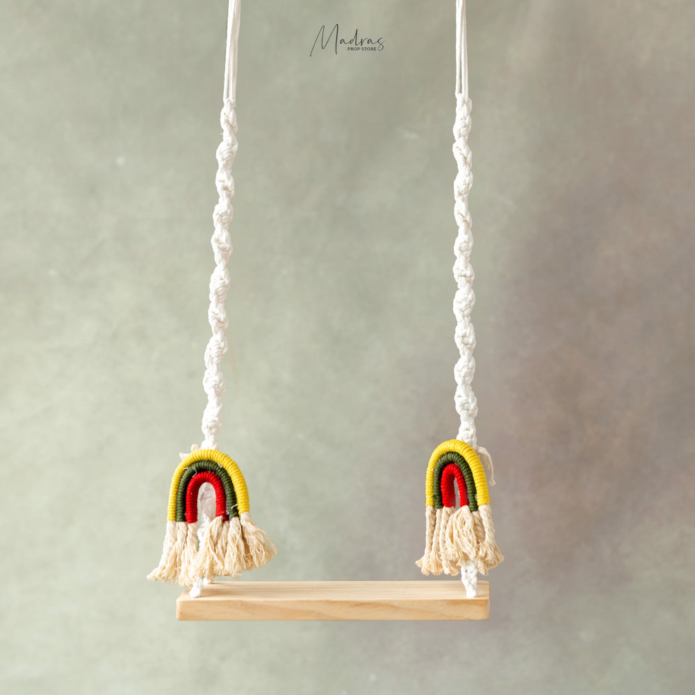 Macrame Rainbow swing : Baby Props