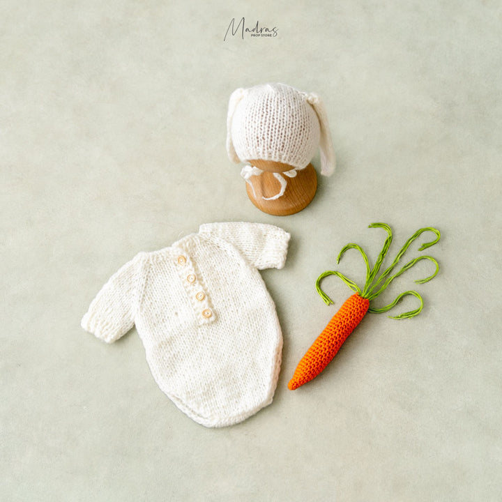 3 pc Bunny Romper Set : Baby Props