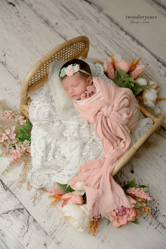 Vintage Cream Wood - Baby Printed Backdrop 