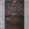 Bougainvillea Doorway  - 8 by 12 feet - Backdrop - BLR-0011