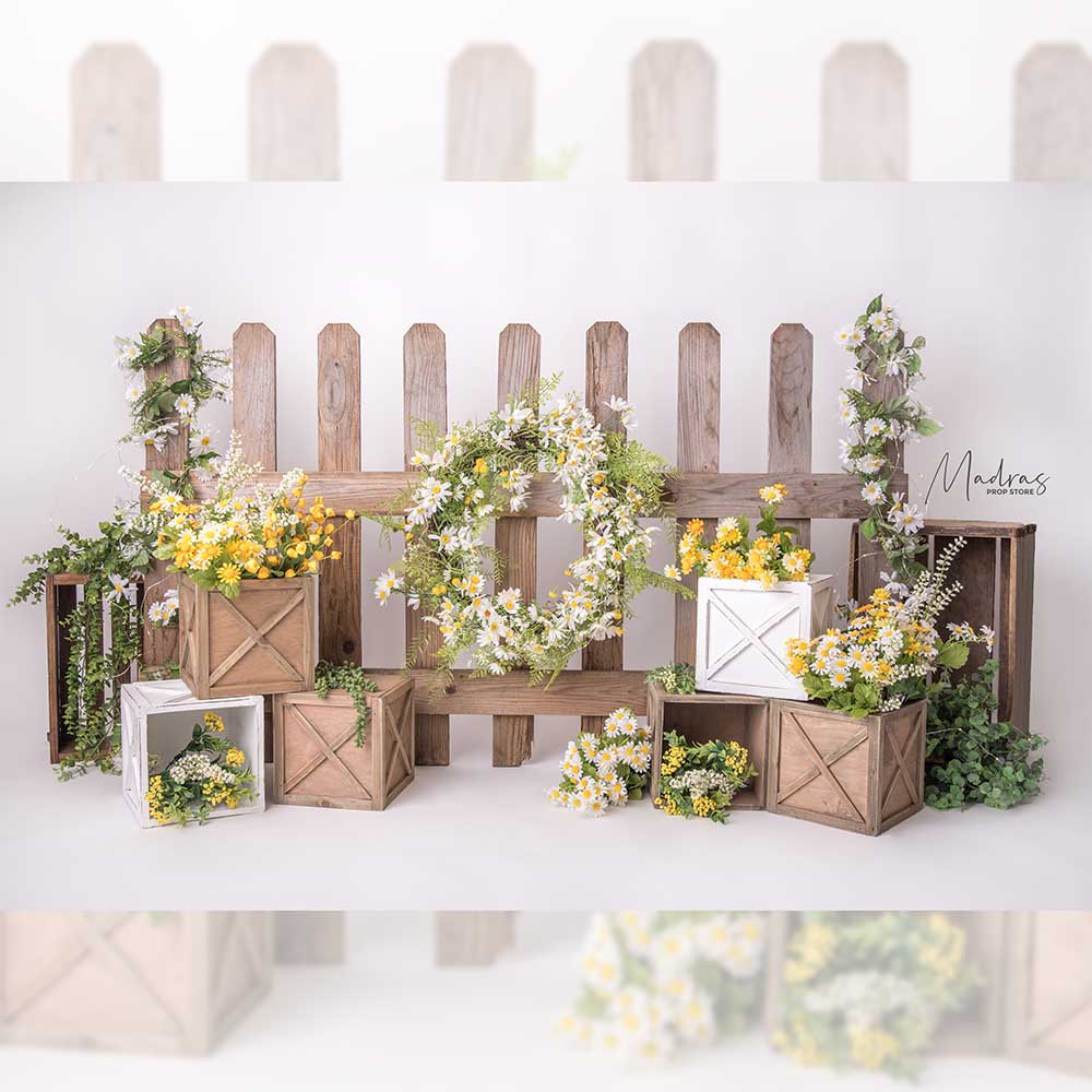 Draped Picket Fencing : Baby Backdrops