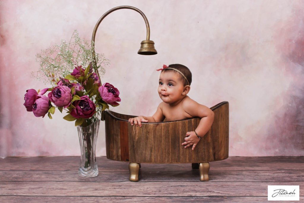 Wooden Shower Tub - Baby Props