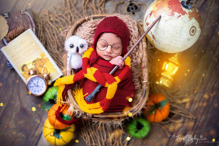 Rustic Bamboo Basket : Baby Props