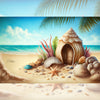 Moana's Paradise - Printed Backdrop - Fabric - 5 by 7 feet