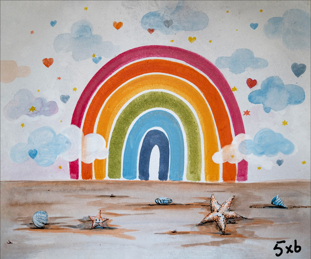 Rainbow In Clouds : Baby Backdrops