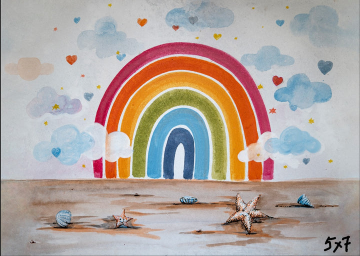 Rainbow In Clouds : Baby Backdrops