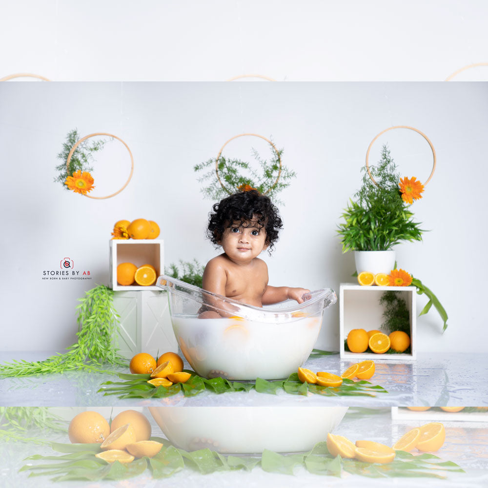 Baby Milk Bath Tub : Baby Props