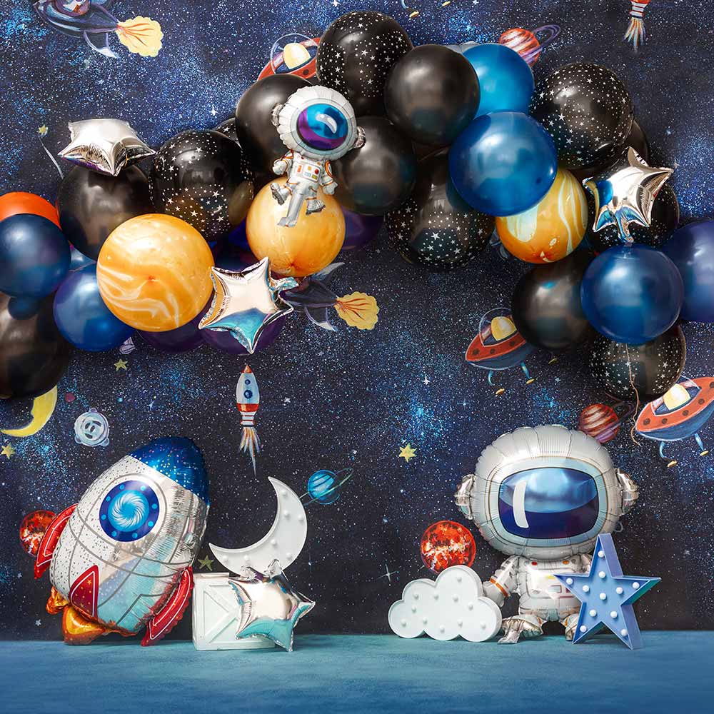 Space Balloons -  Baby Printed Backdrop
