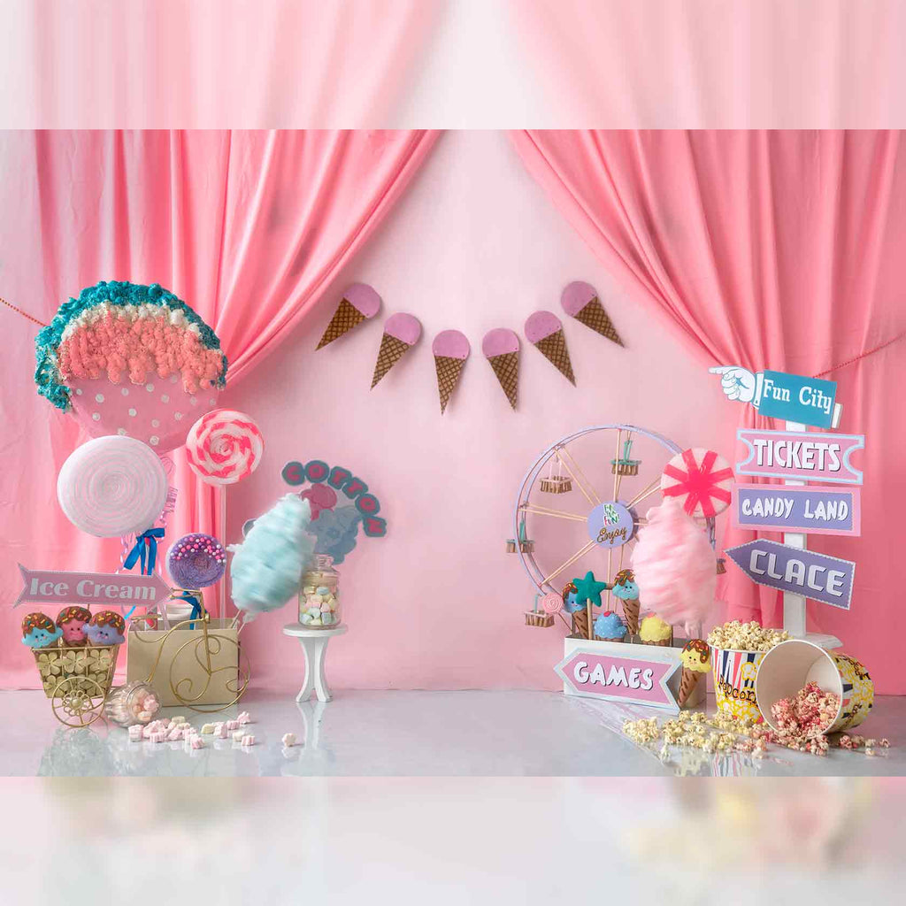 Sweet Tuck Shop - Printed Backdrop - Fabric - 5 by 7 feet