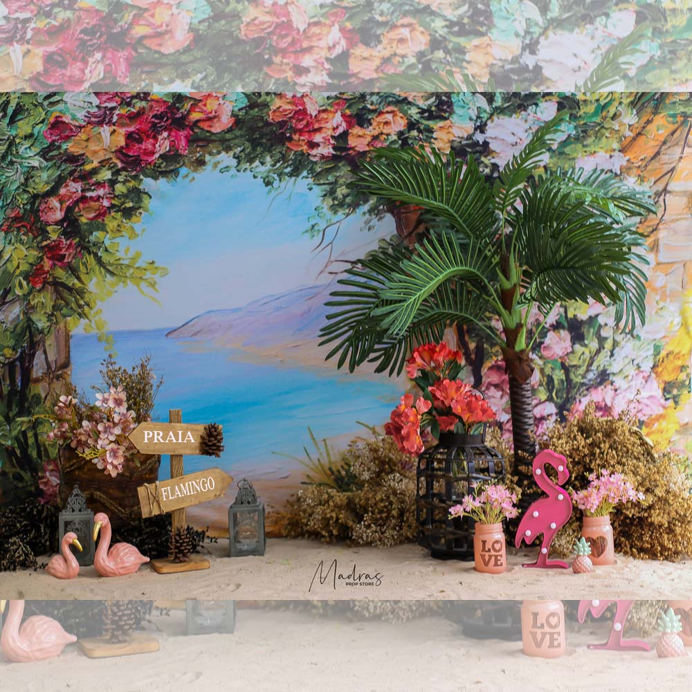 The Greek Island - Baby Printed Backdrops - Fabric (Pre-Order)