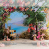 The Greek Island - Printed Backdrop - Fabric - 5 by 7 feet