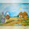 Village Scenery - Printed Backdrop - Fabric - 5 by 6 feet