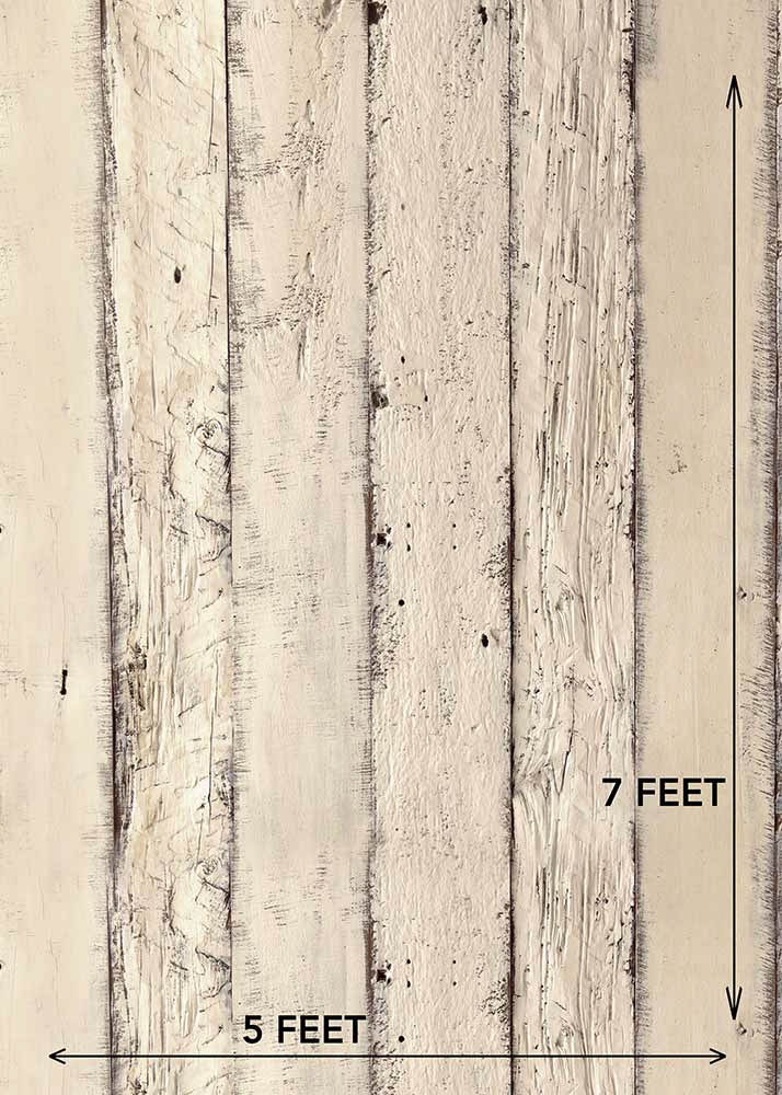 Vintage Cream Wood - Baby Printed Backdrop