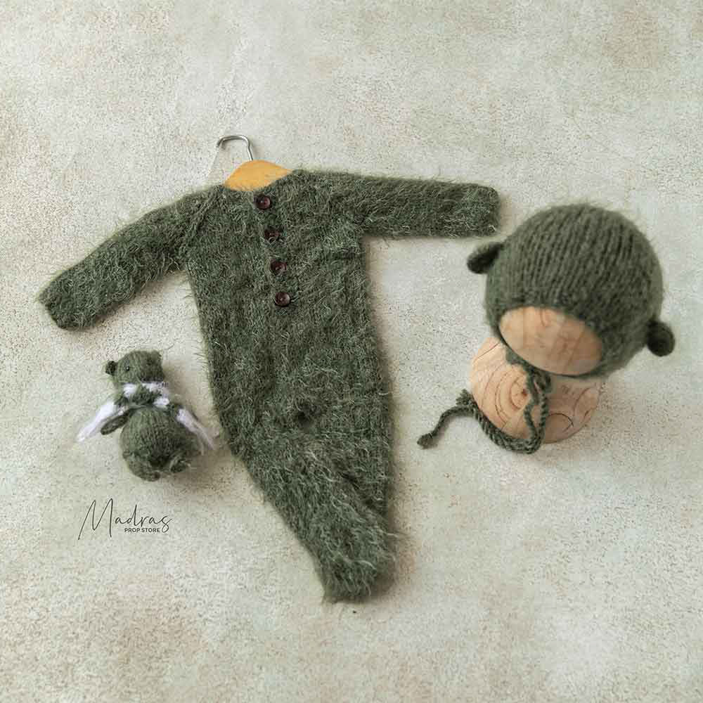 Newborn Bear Outfit - baby Props