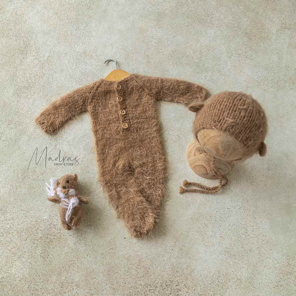 Newborn Bear Outfit - baby Props